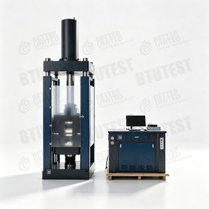 เครื่องไฮดรอลิกแบบช่องเดียว WAW-600/1000KN มาตรฐาน ISO ASTM โครงสร้างสี่เสาที่มีความแข็งแกร่งสูง รองรับการเปลี่ยนรูปขนาดใหญ่ - Product Image 4
