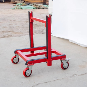 Galvanized Glass Transport Hand Truck Heavy Duty 4-Wheel Platform <strong>Flat</strong> <strong>Cart</strong> OEM for Window Door Moving with Thickened Plate - Product Image 4