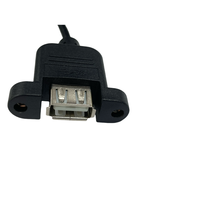 Kabel ekstensi USB 3.0 a pria ke wanita kustom dengan kabel kunci sekrup dudukan Panel