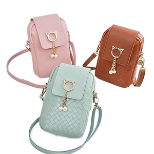 Bolsos de Teléfono Elegantes, Bolsos de Hombro para Mujer, Bolsos de Hombro con Flecos de Perlas Tejidas, <span class=keywords><strong>Tipo</strong></span> de Cubierta, Bolsos de Hombro para Teléfonos Móviles - Product Image 1