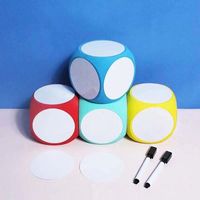 Dés géants effaçables en mousse EVA réutilisables pour enfants, outil pédagogique pour la salle de classe, les jeux de mathématiques et les activités de fête