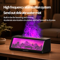 Diffuseur d'arômes pour cheminée, 7 couleurs de flamme, humidificateur, diffuseur de parfum, diffuseur d'huiles essentielles pour cheminée