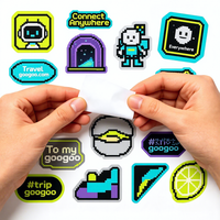 Hoja de pegatinas holográficas impermeables, vinilo transparente personalizado, hoja de pegatinas troqueladas con diseño de beso, hojas de pegatinas personalizadas