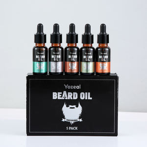 Kit olio per <span class=keywords><strong>barba</strong></span> per <span class=keywords><strong>uomo</strong></span> balsamo-0.66 FlOz, confezione da 5 di arancia dolce, legno di sandalo, legno di cedro, unprofumato, salvia per la <span class=keywords><strong>barba</strong></span> ammorbidire - Product Image 3