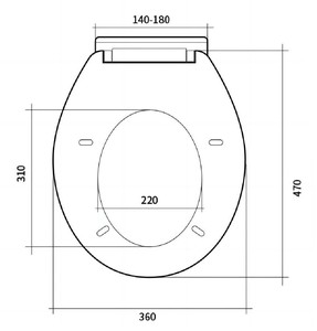 ฝาชักโครกแบบยุโรป,ที่นั่งชักโครกรูปตัวโอแบบชะลอการออกแบบใหม่ - Product Image 4
