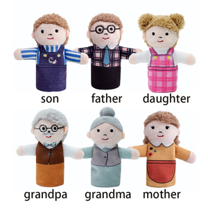 2025 nóng bán mềm PP bông ngón tay con rối gia đình nhân vật đồ chơi sang trọng tùy chỉnh kích thước cho bé trai và bé gái Đồ chơi giáo dục - Product Image 1