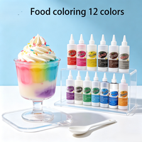 Ensemble de colorants alimentaires liquides comestibles de 250 g avec des teintes vibrantes pour la décoration de gâteaux, glaçages, pâtisseries, crèmes et biscuits, durée de conservation de 48 mois