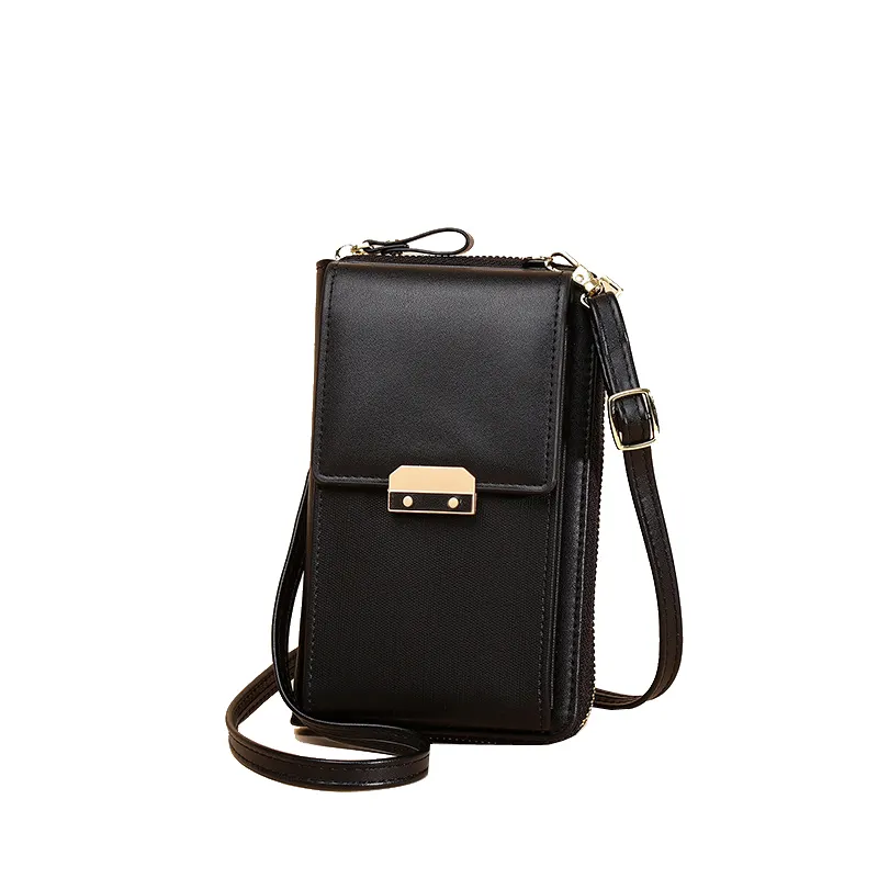 Wholesale Lady Crossbody Phone Bag Women's Mobile Phone Bag PU Leather Shoulder Crossbody Purse Wallet