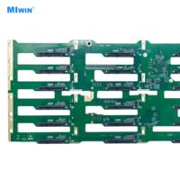 Pelat Dasar Hard Disk Kustom OEM Sas 3.0 12Gb Sata Hard Drive Expansion Backplane 3.5 Inch 24 Bays HDD Backplane untuk Chassis 4U