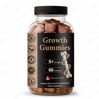 Complément alimentaire vegan à la pastèque pour enfants de 5 ans, 60 gommes, testé en laboratoire, sans OGM, sans gluten, favorise la croissance osseuse et la croissance saine