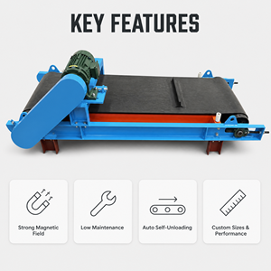 Separatore Magnetico Permanente Sospeso Serie RCYD(C) per Carichi <span class=keywords><strong>Pesanti</strong></span> con Scarico Automatico, Magnete Potente per Impianti di Riciclaggio Pietre - Product Image 5