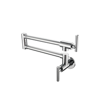 Robinets de cuisine en laiton au design moderne et économique fabriqués en Chine Robinet mitigeur de remplissage de casseroles en nickel brossé Robinet de cuisine rétractable