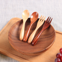 Cuillère en bois d'acacia miniature, faite à la main, pour la confiture, l'espresso, vente en gros, en vrac, pas cher
