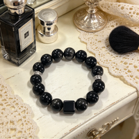 Bijoux à porter tous les jours, bracelets en perles personnalisés, bracelets tendance faits à la main, bracelet en obsidienne 5A, bracelet en pierres naturelles DIY pour cadeau