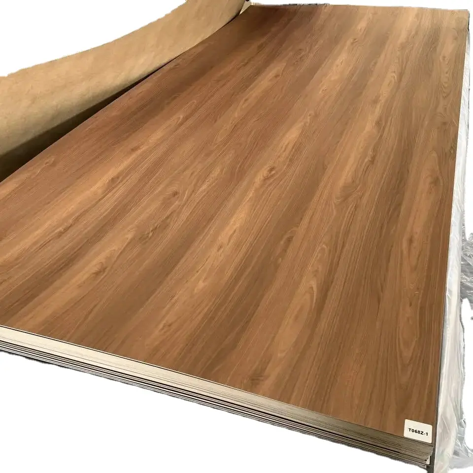 Low Price Synchronized Wood Grain MDF board Synchronized melamine paper faced mdf board For Wardrobe