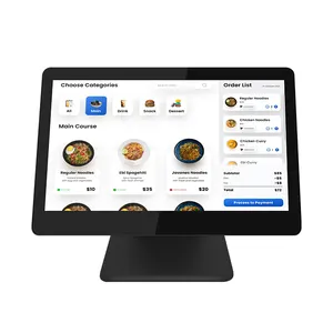 15.6 Inch Windows Pos Touchscreen Display Wifi Poe Power Desktop Restaurant Retail Pos Touch Screen Monitor With Hdmi Vga Usb