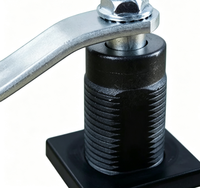 Serrure à came à quart de tour en alliage de zinc noir peint, étanche à la poussière et à l'eau, pour armoire de commande électrique