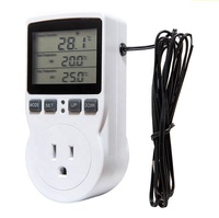 Prise de courant avec thermostat intelligent 16A 220V, contrôleur de température avec minuterie, sonde de capteur, contrôle numérique du chauffage et du refroidissement