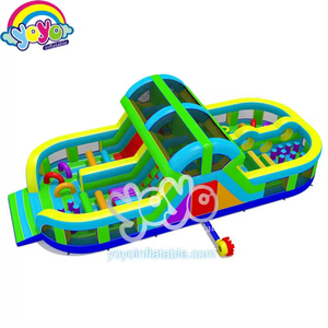 Increíble Juego Inflable Multifuncional de Obstáculos Interactivo, Pista de Obstáculos Inflable para Exteriores con Gran Tobogán para Diversión - Product Image 2