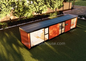 Luxury Chinese-Style Apple Cabin Home Office <strong>Warehouse</strong> Villa Mall Shop Steel Sandwich Panel Toilets Panoramic Container Houses - Product Image 2