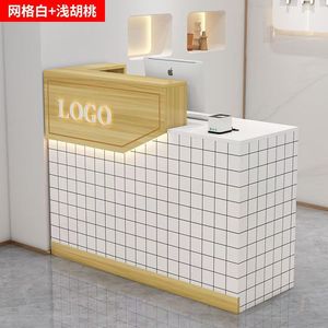 K Hair Salon Furniture Modern Spa Bar Front Office Salon Reception <b>Desk</b> - Product Image 4