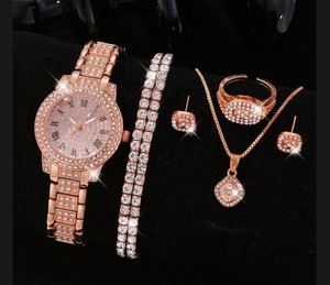 Reloj Digital de Aleación con Correa de Lona, Estilo Casual, con Diamantes Completos, Números Romanos, Diseño de Corona Espiral, Estilo Hip Hop y Elegancia Estrellada - Product Image 6