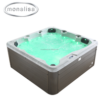 Monalisa – baignoire autoportante rectangulaire populaire pour 5 personnes, baignoire d'extérieur, jacuzzi spa, bain de glace, sauna à plongée froide