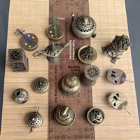 Nouveau brûleur d'encens en alliage de zinc électroplaqué de style chinois, en forme de calebasse, avec motifs dragon et phénix, encensoir en forme de Pipa, bois de santal