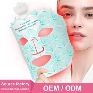 Masque facial LED portable Meijiu Lighting, thérapie par lumière rouge, appareil de photothérapie, masque facial en silicone pour le soin de la peau - Product Image 6