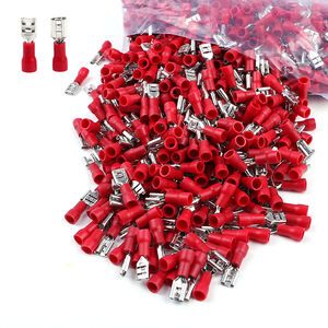 Konektor Kabel Listrik Crimping Seri FDD 22-10AWG PVC PA Kuningan, Terminal Kabel Crimping Female Disconnect Spade Pra-insulasi - Product Image 2