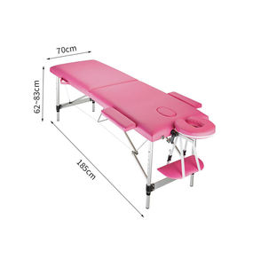 Lit <span class=keywords><strong>de</strong></span> <span class=keywords><strong>massage</strong></span> spa pliable moderne pour 2 personnes, réglable, capacité maximale 225 kg, en cuir PU, cadre en aluminium, rembourrage en éponge, certifié CE, pour salon - Product Image 4