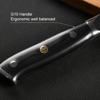 Couteau de chef VG10 Damas de 8 pouces, couteau de cuisine de style japonais, manche ergonomique, outil de cuisine professionnel