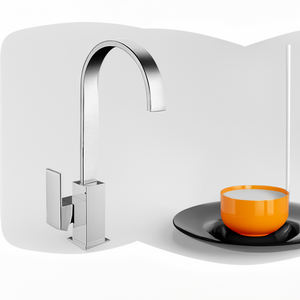 Mélangeur d'évier à bec carré chromé Outil de tournage durable - Product Image 4