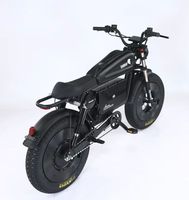 Vélo Électrique Tout-Terrain Haute Vitesse 3000W Sans Balais avec Pneus Larges et Freins à Disque pour Adultes, Batterie Lithium 48V, Style Rétro Cafe Racer, Vélo Urbain