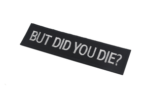 <span class=keywords><strong>2</strong></span> pcs letra engraçada mas você morreu? Viagem tática bordada uniforme Emblema Applique Patch gancho e <span class=keywords><strong>Loop</strong></span> Emblema Patches - Product Image 6