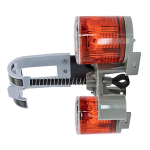 Feu de signalisation solaire LED HQS-N20 rouge à double tête 254 mm en aluminium pour la sécurité routière - Product Image 4