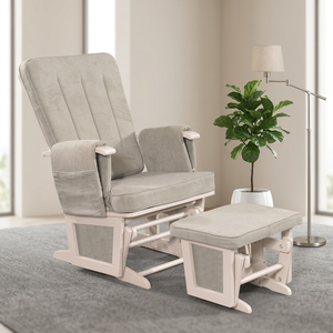 Multifuncional superventas contemporáneo madera enfermería ocio nueva mamá lactancia calmar bebé giratorio planeador mecedora - Product Image 1