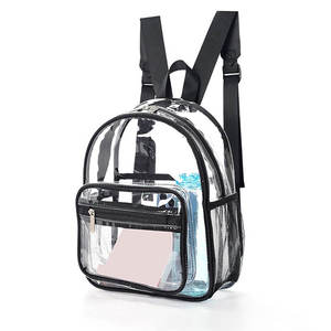Customizable logo high-quality casual PVC transparent school <b>backpack</b> <b>waterproof</b> transparent <b>backpack</b> zipper - Product Image 3