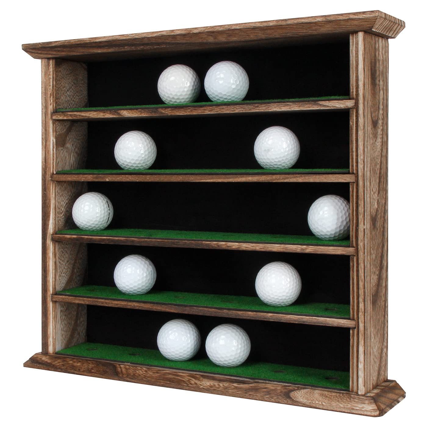 Americanflat Golf Ball Display Case in Black - Wall Display Case for 30