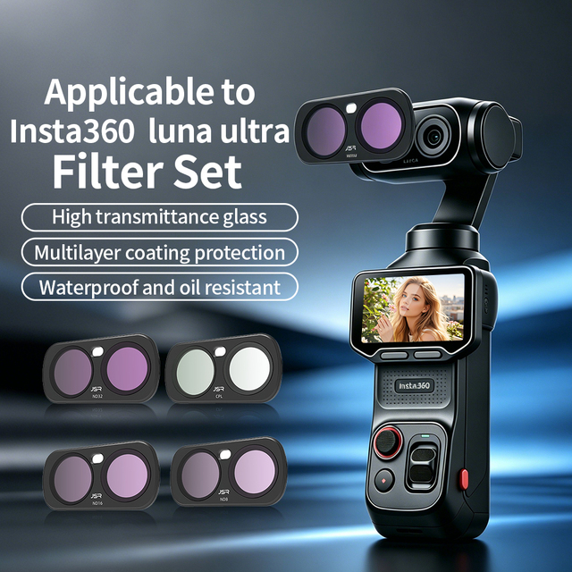 For Insta 360 Luna ultra Camera Magnetic Filters Sets CPL ND8 ND16 ND32 ND64 Optical Glass Camera Lens Filter Accessories