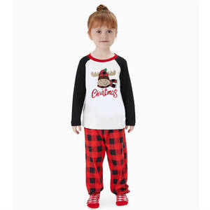 Прямая поставка, индивидуальные пижамные комплекты с низкой посадкой, одежда для сна с эластичной талией для всей семьи на праздники, как на Рождество - Product Image 3