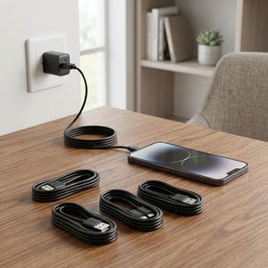 Cavo di ricarica USB Qin da 80 cm, caricatore rapido, da Tipo <span class=keywords><strong>C</strong></span> a Smartphone, cavo dati per telefono Android, power bank, computer - Product Image 4