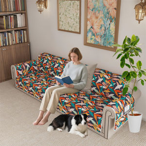 Nueva Funda de Sofá Elástica Impermeable de 3 Plazas con Diseño Floral, Antideslizante, Resistente a los Arañazos, Lavable, para Uso en Hoteles - Product Image 4