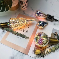 Ampoule LED 3D en forme d'étoile ST64 A60 G80 G95 G125 E27 Effet Feu d'Artifice pour Noël, Mariage et Fêtes