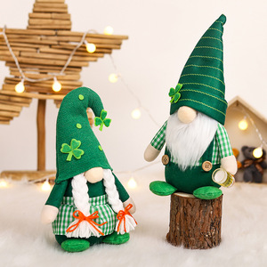 Decoraciones <span class=keywords><strong>de</strong></span> Peluche <span class=keywords><strong>de</strong></span> Duende para el Día <span class=keywords><strong>de</strong></span> <span class=keywords><strong>San</strong></span> <span class=keywords><strong>Patricio</strong></span>, Muñeco <span class=keywords><strong>de</strong></span> Gnomo Irlandés <span class=keywords><strong>de</strong></span> Fieltro Verde con Trébol para Decoración <span class=keywords><strong>de</strong></span> Mesa y Fiestas - Product Image 3