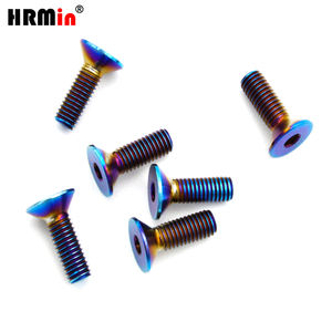 HRMin-Pernos avellanados Allen de aleación de titanio Gr.5 de color <span class=keywords><strong>azul</strong></span>, cierre de tornillo para volante de automóvil - Product Image 3