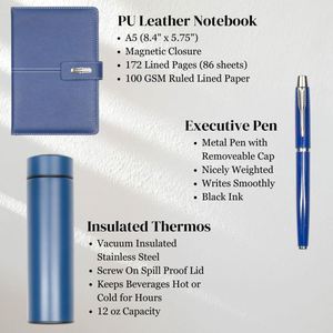 Customizable Leather Notebook Corporate Gift Set A5 Diary Wholesale Promotional Luxury Business Pen USB Drive Note <b>Book</b> Set - Product Image 5