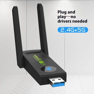 Dual-Band Gigabit 1300Mbps <b>Wireless</b> <b>Network</b> <b>Card</b> USB WiFi Receiver Drive-Free for Laptop External 5G Computer Accessory - Product Image 3