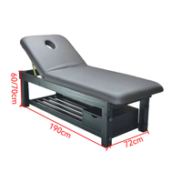 Table de massage multifonction en bois massif au design contemporain, avec éponge haute densité, appui-tête intégré et tiroir de rangement pour spa et salon