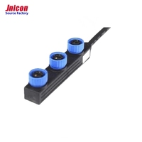 Jnicon-Conector de iluminación de planta LED eléctrica para exteriores, resistente al agua, tipo F M15, 10A, IP68